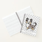 Schokolade, Merle Long Coat Chihuahua Dog & Text Notizblock (Innenseite)