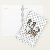 Schokolade, Merle Long Coat Chihuahua Dog & Text Planer (Anzeige)