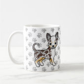 Schokolade Merle Smooth Coat Chihuahua Dog & Paws Kaffeetasse (Links)