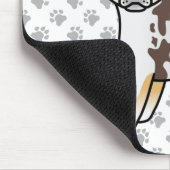 Schokolade Merle Smooth Coat Chihuahua Dog & Paws Mousepad (Ecke)