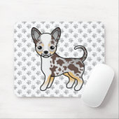 Schokolade Merle Smooth Coat Chihuahua Dog & Paws Mousepad (Mit Mouse)