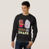 Schokolade Milch Shake Milchshake Dessert Sweet To Sweatshirt (Vorne ganz)