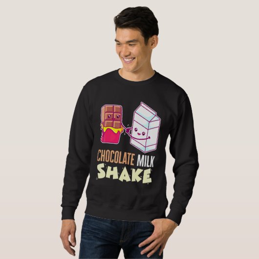 Schokolade Milch Shake Milchshake Dessert Sweet To Sweatshirt (Vorne ganz)