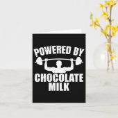 Schokolade Milchschaum Fitness Workout Bodybuildin Karte (Gelbe Blume)