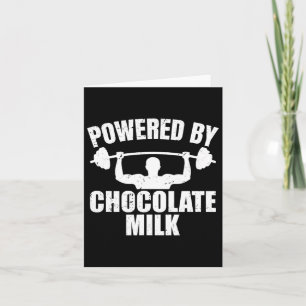 Schokolade Milchschaum Fitness Workout Bodybuildin Karte