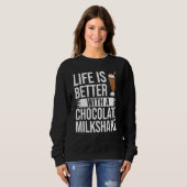 Schokolade Milchshake Milch Choco Shake Drink Sweatshirt (Vorne ganz)