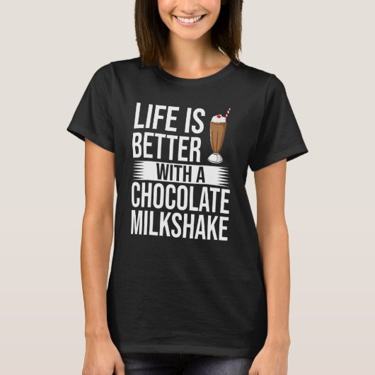 Schokolade Milchshake Milch Choco Shake Drink T-Shirt (Vorderseite)