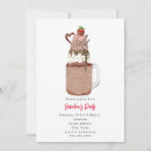 Schokolade Milkshake Valentins Party laden Einladung (Vorderseite)