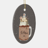 Schokolade Milkshake Weihnachtsfeiertage Keramik O Ornament (Rechts)