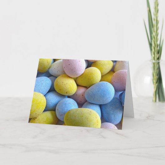 Schokolade-Mini-Eier Feiertagskarte (Vorderseite)