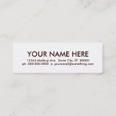 schokolade. mini visitenkarte (Rückseite)