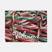 Schokolade Minze Candy Canes Holiday Festival Fußmatte (Vorderseite)