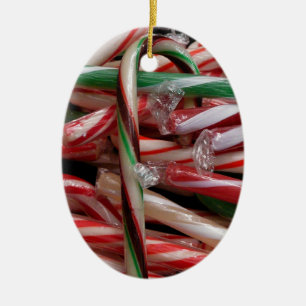 Schokolade Minze Candy Canes Holiday Festival Keramik Ornament