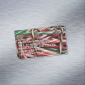 Schokolade Minze Candy Canes Holiday Festival Magnetische Visitenkarte (Beispiel)