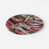 Schokolade Minze Candy Canes Holiday Festival Pappteller (Schrägansicht)