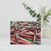Schokolade Minze Candy Canes Holiday Festival Postkarte (Stehend Vorderseite)