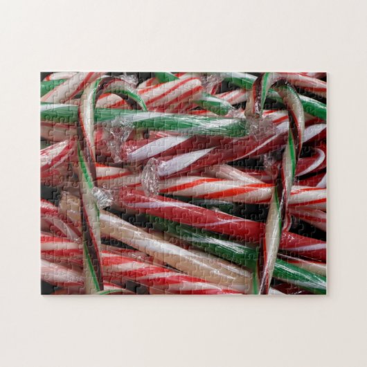 Schokolade Minze Candy Canes Holiday Festival Puzzle (Horizontal)