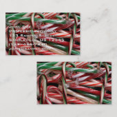 Schokolade Minze Candy Canes Holiday Festival Visitenkarte (Vorne/Hinten)