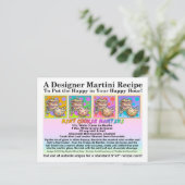 Schokolade Minze Cookie Martini Rezept Karte Postk (Stehend Vorderseite)