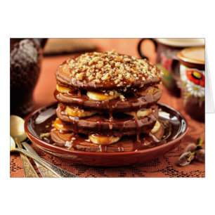 Schokolade mit Bananen und Karamelll