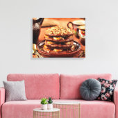 Schokolade mit Bananen und Karamelll Leinwanddruck (Insitu (Wohnzimmer))