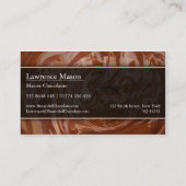 Schokolade mit Foto, Schokolade-Visitenkarte Visitenkarte (Rückseite)