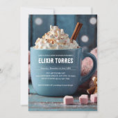 Schokolade mit geschlüpfter Creme Gemütliche Babyd Einladung (Vorderseite)