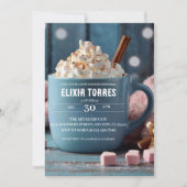 Schokolade mit geschlüpfter Creme Gemütliche Babyd Einladung (Vorderseite)