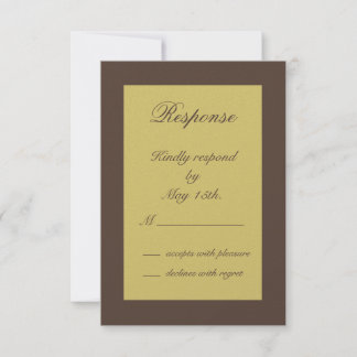 Schokolade mit Golden Ribbons UAWG RSVP Karte
