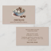 Schokolade mit Kunsthandwerk Visitenkarte (Vorne/Hinten)