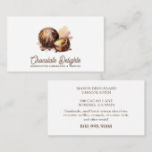Schokolade mit Kunsthandwerk Visitenkarte (Vorne/Hinten)