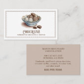 Schokolade mit Kunsthandwerk Visitenkarte (Vorne/Hinten)