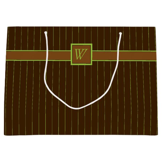 Schokolade mit Limonem Pinstripes-Geschenkbeutel Große Geschenktüte (Vorderseite)