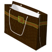 Schokolade mit Limonem Pinstripes-Geschenkbeutel Große Geschenktüte (Vorderseite Schrägansicht)