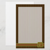Schokolade mit Limonem Pinstripes-Geschirr Briefpapier (Vorne/Hinten)