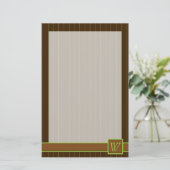Schokolade mit Limonem Pinstripes-Geschirr Briefpapier (Stehend Vorderseite)