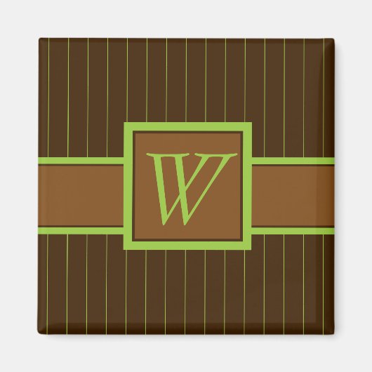Schokolade mit Limonem Pinstripes-Magnet Magnet (Vorne)