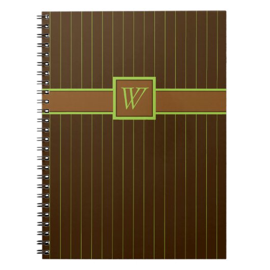 Schokolade mit Limonem Pinstripes-Notebook Notizblock (Vorderseite)