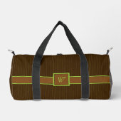 Schokolade mit Limonen Pinstreifen Duffle Bag (Vorderseite)