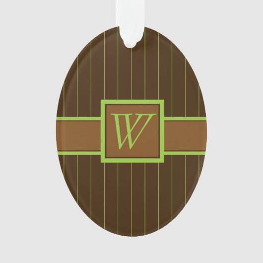 Schokolade mit Limonen Pinstripes Akrylus Ornament (Vorderseite)
