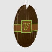 Schokolade mit Limonen Pinstripes Akrylus Ornament (Vorderseite)