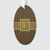 Schokolade mit Limonen Pinstripes Akrylus Ornament (Vorderseite)