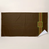 Schokolade mit Limonen Pinstripes Beach Handtuch (Vorderseite)