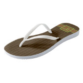 Schokolade mit Limonen Pinstripes Flip Flops Badesandalen (Schrägansicht)