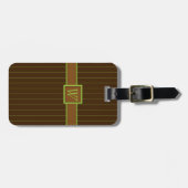 Schokolade mit Limonen Pinstripes Gepäckstück Gepäckanhänger (Vorderseite horizontal)