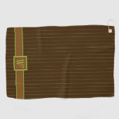 Schokolade mit Limonen Pinstripes Golf Handtuch (Horizontal)