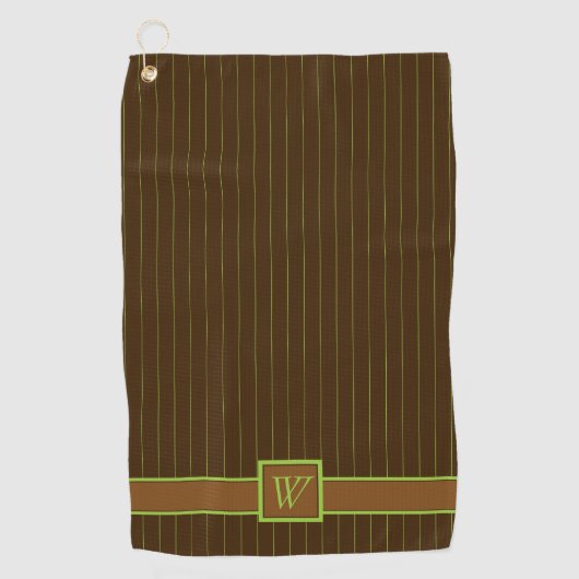 Schokolade mit Limonen Pinstripes Golf Handtuch (Vorderseite)