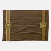 Schokolade mit Limonen Pinstripes Küchentuch (Horizontal)