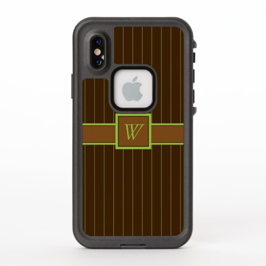 Schokolade mit Limonen Pinstripes Lifeproof Case (Rückseite)