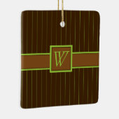 Schokolade mit Limonen Pinstripes Ornament (Rechts)